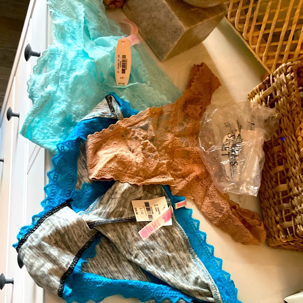 3 NWT Victoria’s Secret Panties Large NEW